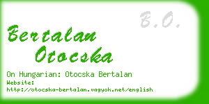 bertalan otocska business card